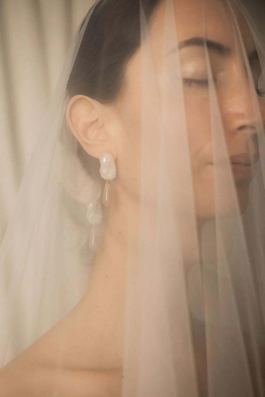 Boucles Straw en perle de culture baroque